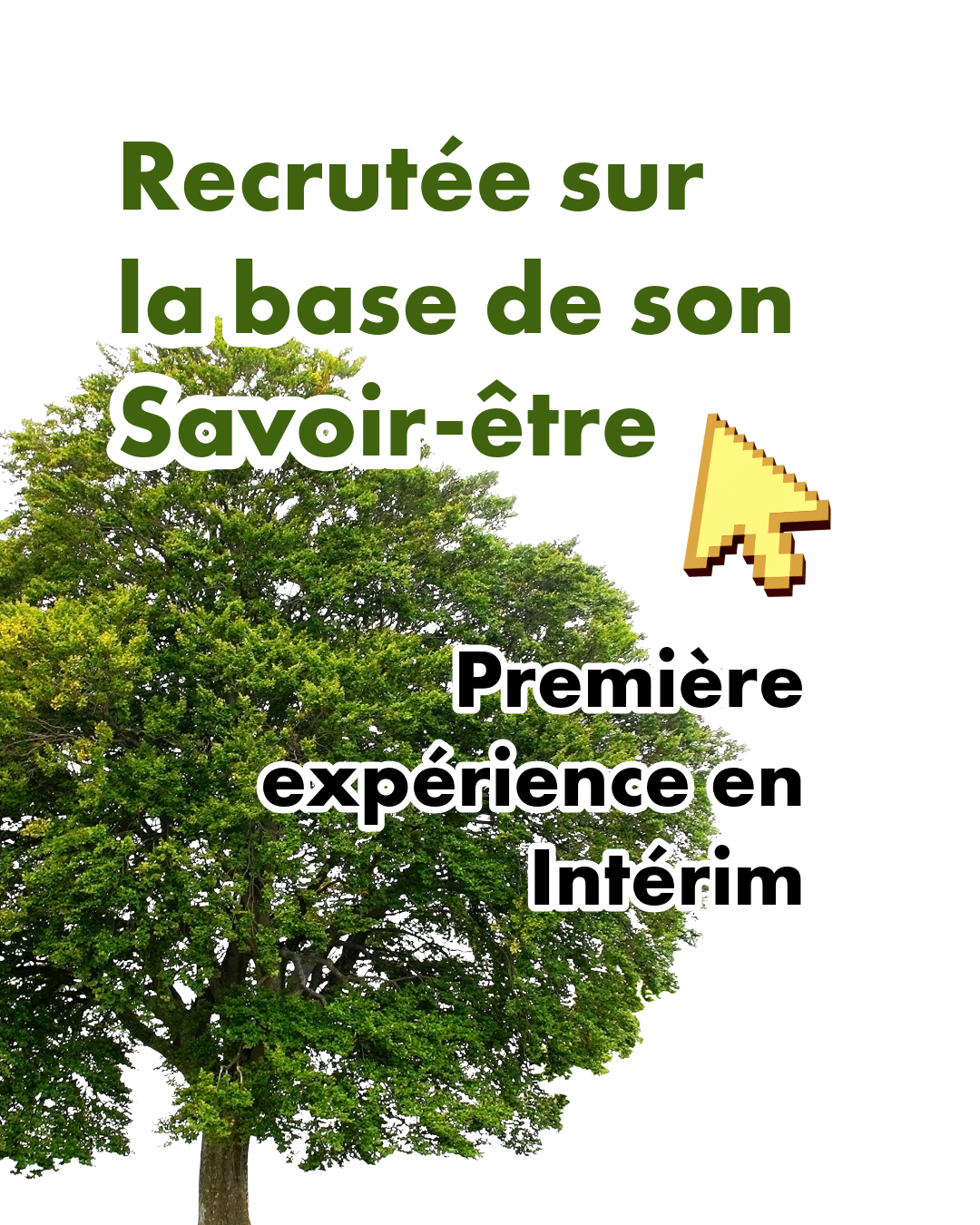 Recrutée sur la base de sont savoir-être Image d'un arbre, plus exactement un hêtre pour symboliser la puissance du savoir-être