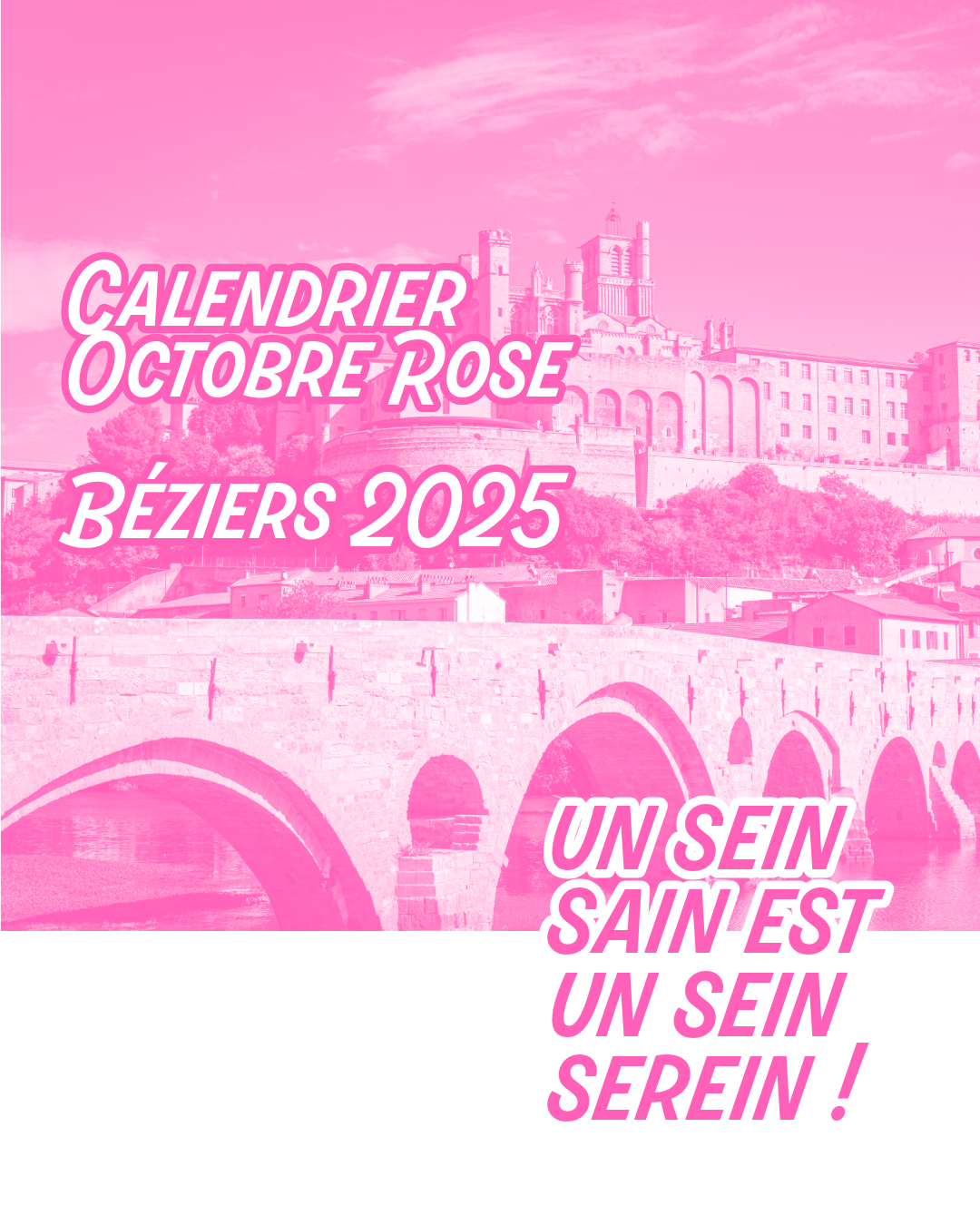 Octobre Rose Béziers 2025 - Calendrier de Prévention Octobre Rose Nîmes 2025 - Calendrier de Prévention