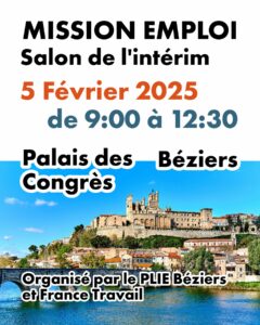 Salon de l&rsquo;intérim : Mission Emploi à Béziers